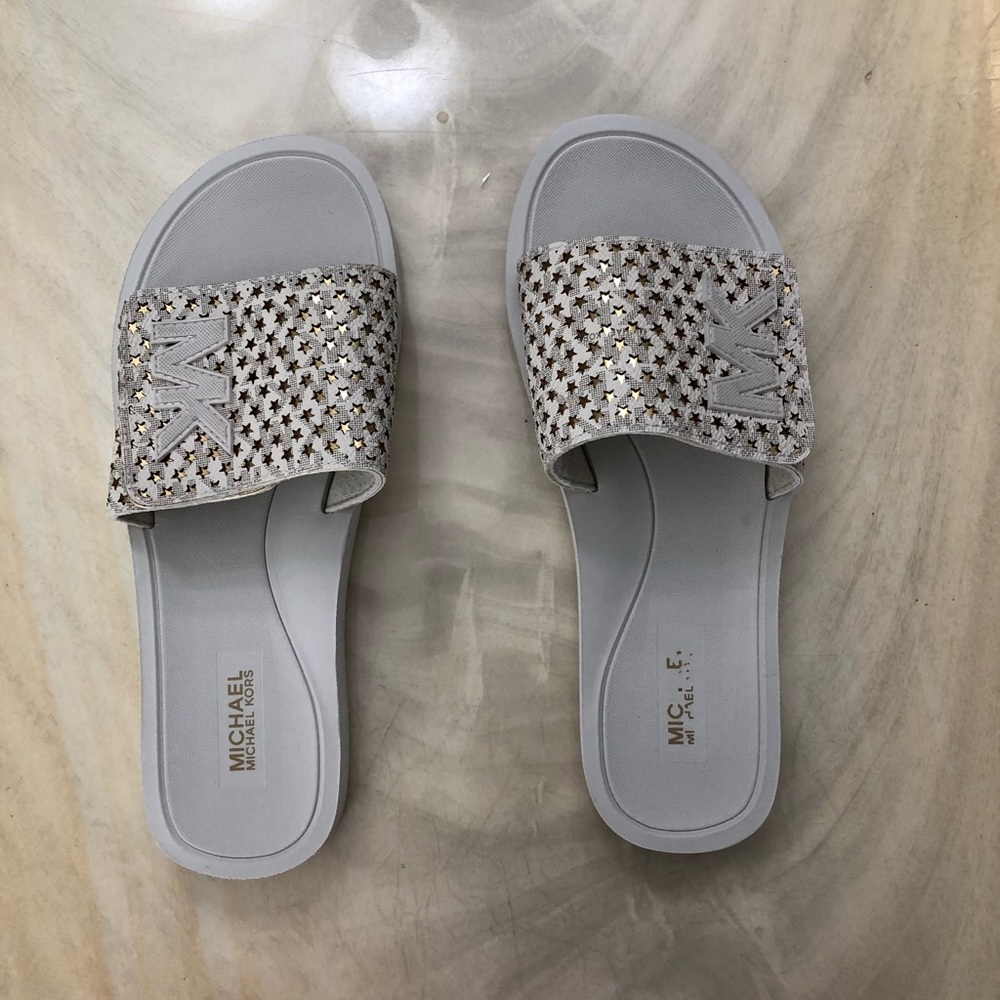 Michael Kors MK Slide Vanilla and gold stars
